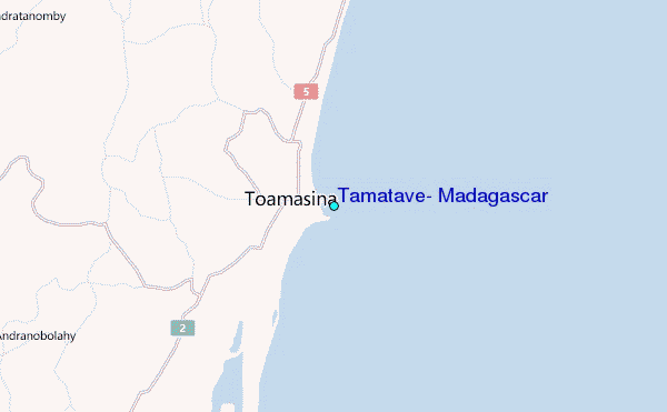 Tamatave, Madagascar Tide Station Location Map