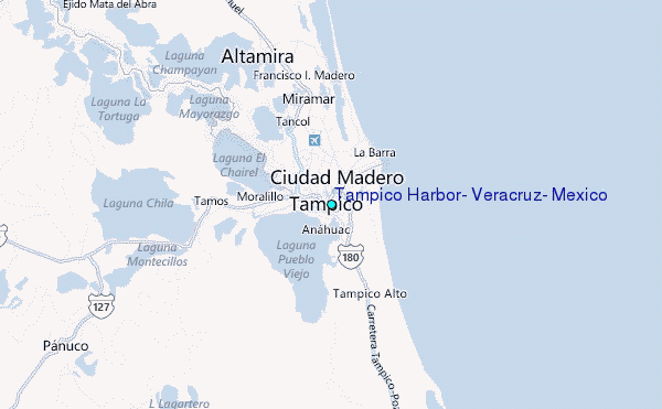 Tampico Harbor, Veracruz, Mexico Tide Station Location Map