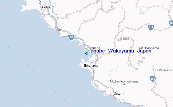 Tanabe, Wakayama, Japan Tide Station Location Map