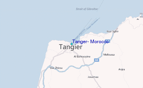 Tanger, Morocco Tide Station Location Map