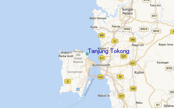 Tanjung Tokong Tide Station Location Map