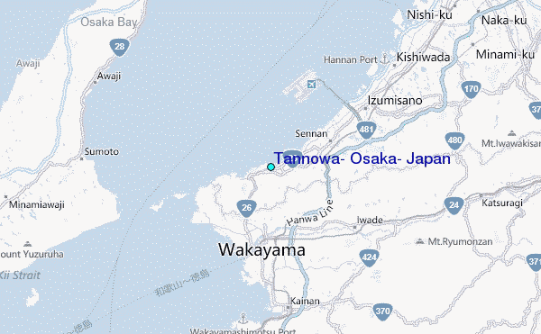 Tannowa, Osaka, Japan Tide Station Location Map
