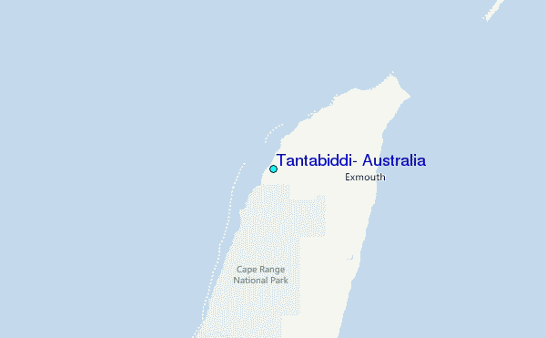 Tantabiddi, Australia Tide Station Location Map
