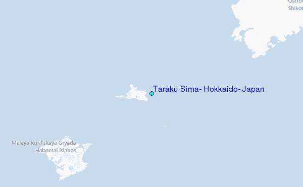 Taraku Sima, Hokkaido, Japan Tide Station Location Map