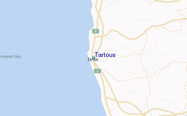 Tartous Tide Station Location Map