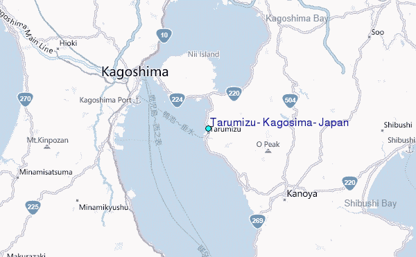 Tarumizu, Kagosima, Japan Tide Station Location Map