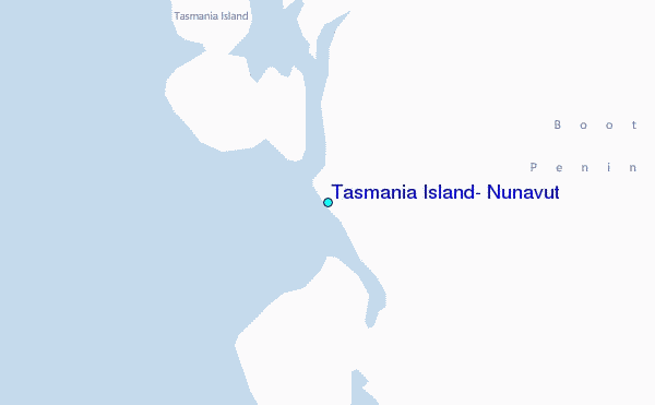 Tasmania Island, Nunavut Tide Station Location Map