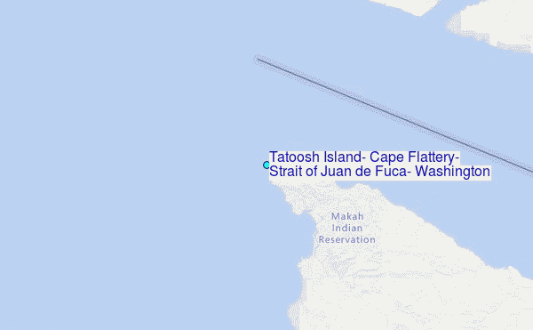 Tatoosh Island, Cape Flattery, Strait of Juan de Fuca, Washington Tide Station Location Map