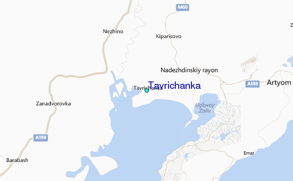 Tavrichanka Tide Station Location Map
