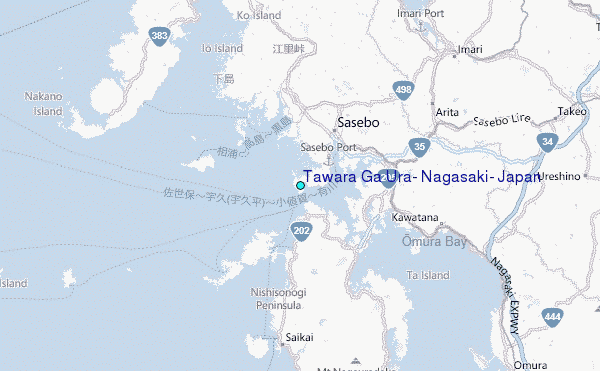 Tawara Ga Ura, Nagasaki, Japan Tide Station Location Map