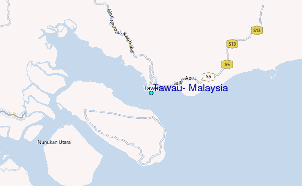Tawau, Malaysia Tide Station Location Map