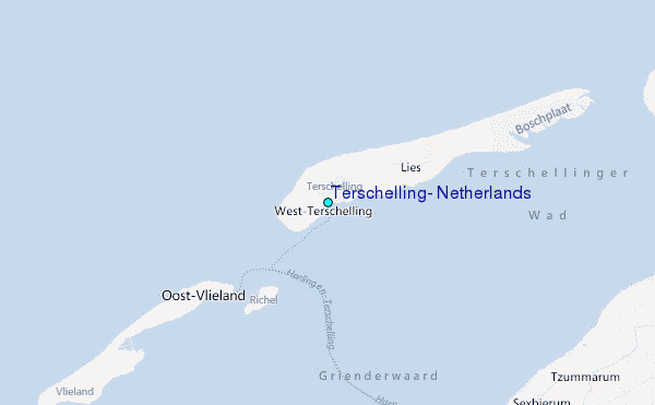 Terschelling, Netherlands Tide Station Location Map