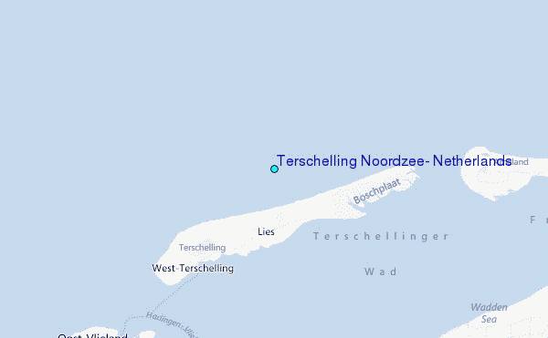 Terschelling Noordzee, Netherlands Tide Station Location Map