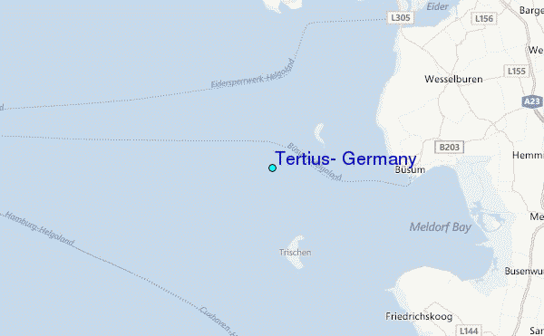 Tertius, Germany Tide Station Location Map