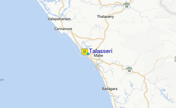 Talasseri Tide Station Location Map