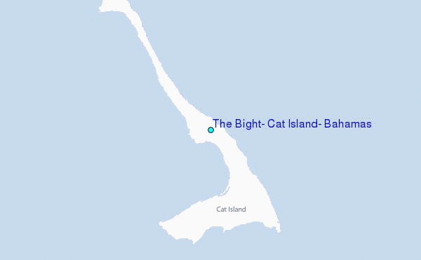 The Bight, Cat Island, Bahamas Tide Station Location Map
