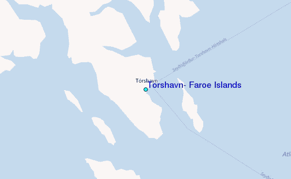 Thorshavn, Faroe Islands Tide Station Location Map