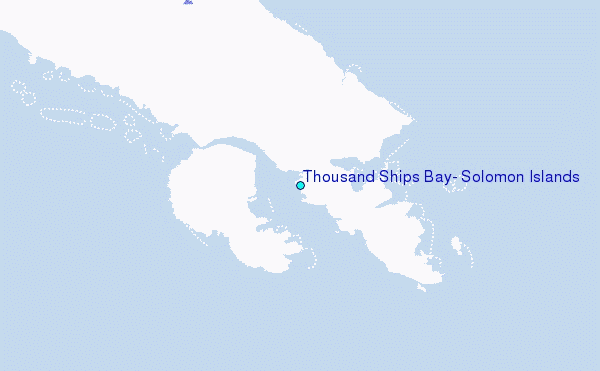 Thousand Ships Bay, Solomon Islands Tide Station Location Map