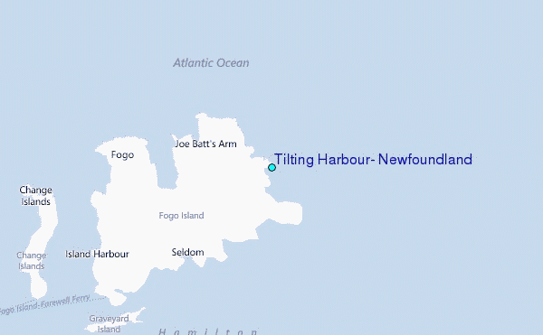 Tilting Harbour, Newfoundland Tide Station Location Map
