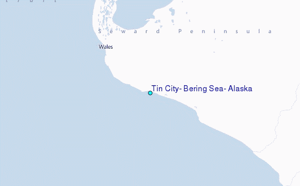 Tin City, Bering Sea, Alaska Tide Station Location Map