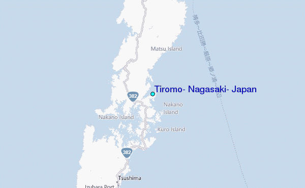 Tiromo, Nagasaki, Japan Tide Station Location Map