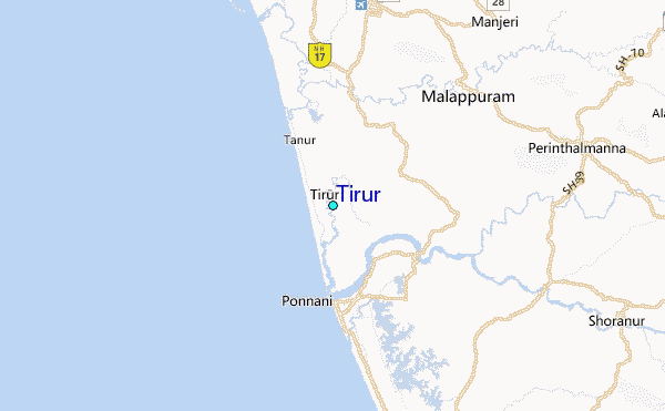 Tirur Tide Station Location Map