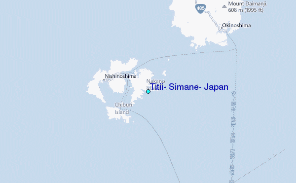 Titii, Simane, Japan Tide Station Location Map