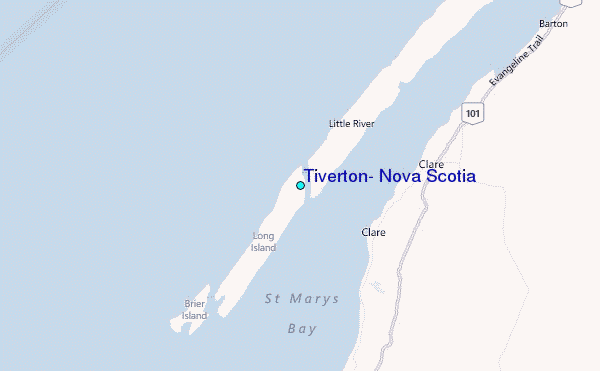 Tiverton, Nova Scotia Tide Station Location Map