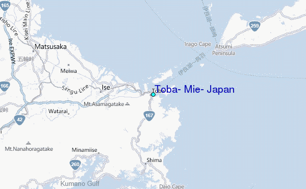 Toba, Mie, Japan Tide Station Location Map