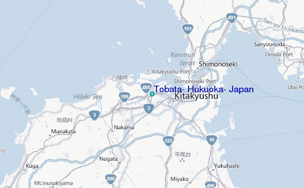 Tobata, Hukuoka, Japan Tide Station Location Map