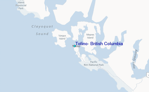 Tofino, British Columbia Tide Station Location Map