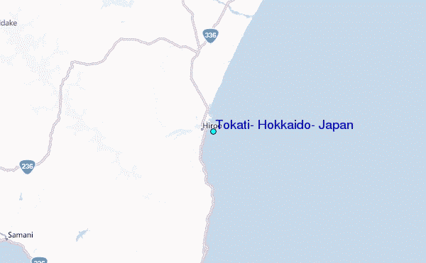 Tokati, Hokkaido, Japan Tide Station Location Map