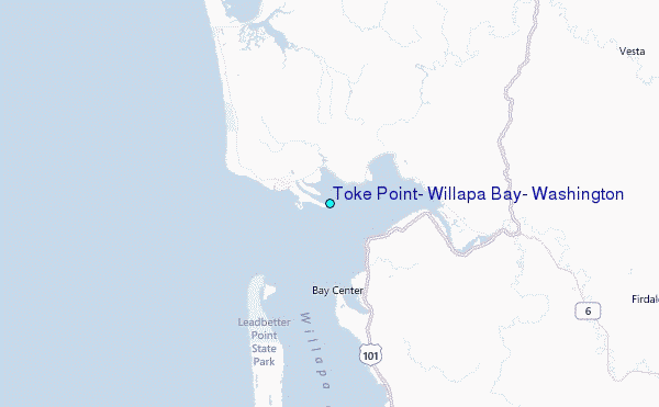 Toke Point, Willapa Bay, Washington Tide Station Location Map