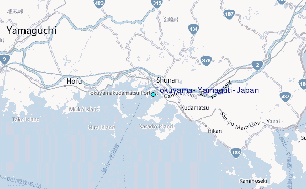Tokuyama, Yamaguti, Japan Tide Station Location Map