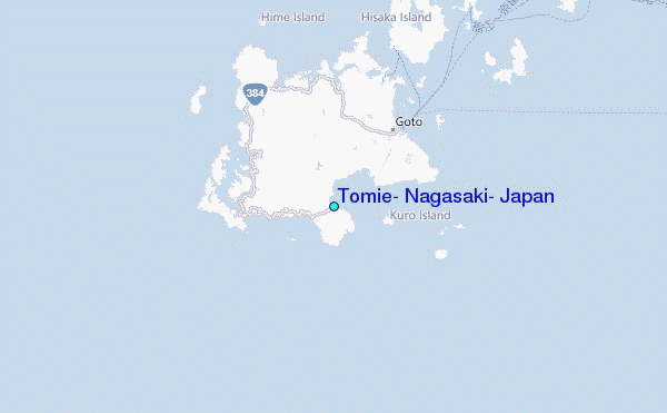 Tomie, Nagasaki, Japan Tide Station Location Map