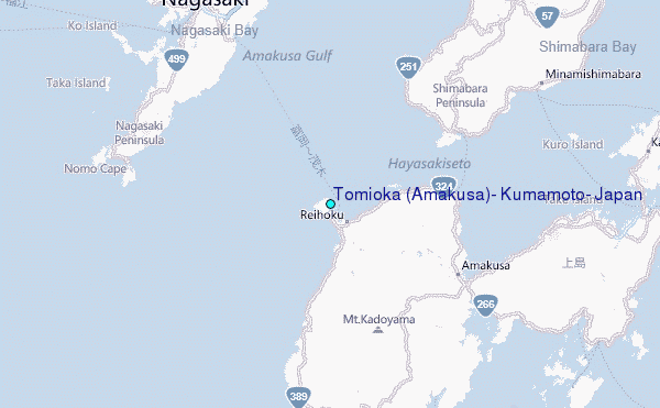 Tomioka (Amakusa), Kumamoto, Japan Tide Station Location Map