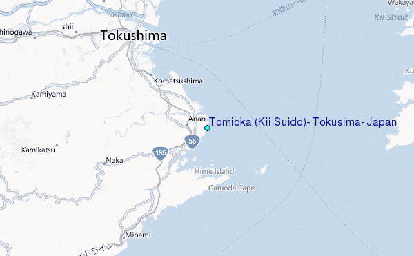 Tomioka (Kii Suido), Tokusima, Japan Tide Station Location Map
