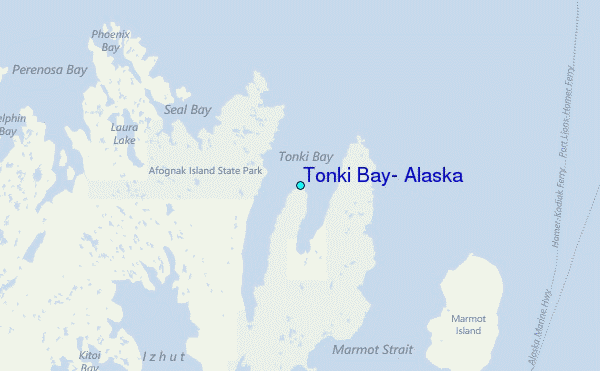 Tonki Bay, Alaska Tide Station Location Map