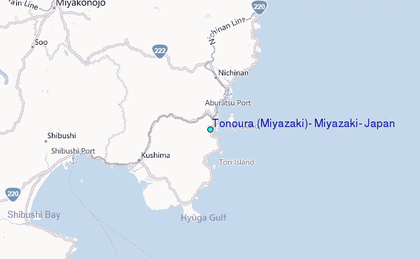 Tonoura (Miyazaki), Miyazaki, Japan Tide Station Location Map