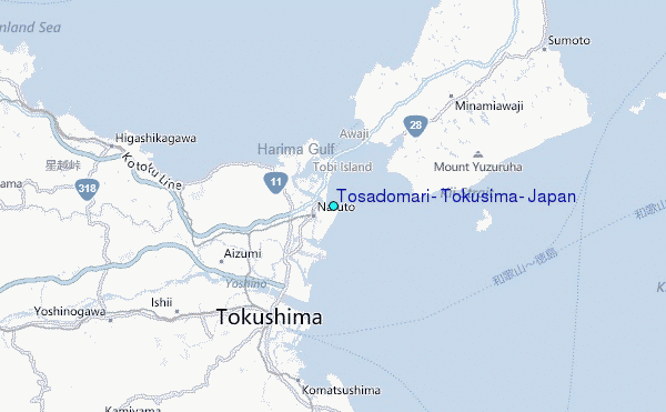Tosadomari, Tokusima, Japan Tide Station Location Map