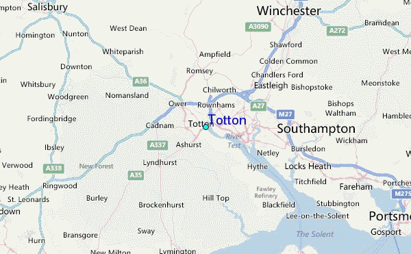 Totton Tide Station Location Map