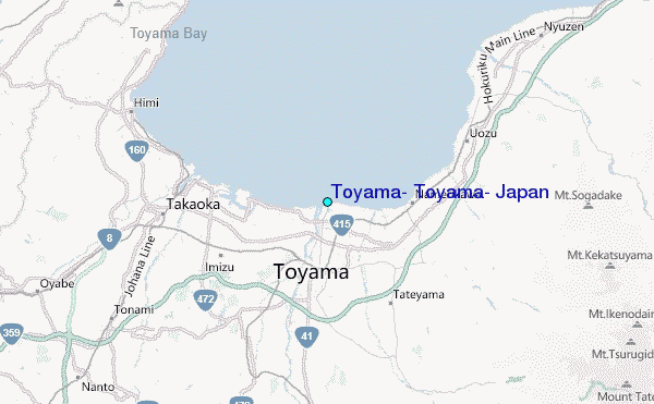 Toyama, Toyama, Japan Tide Station Location Map