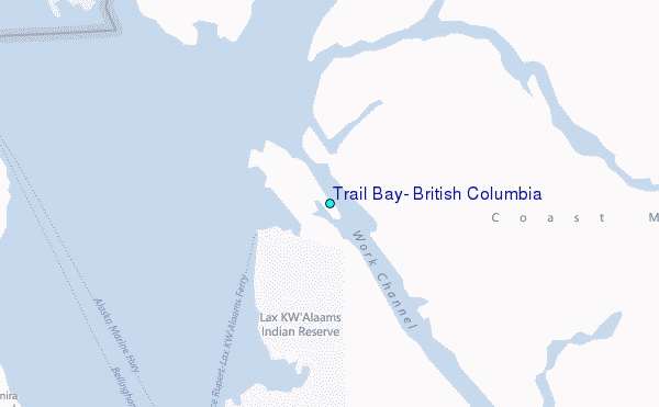 Trail Bay, British Columbia Tide Station Location Map