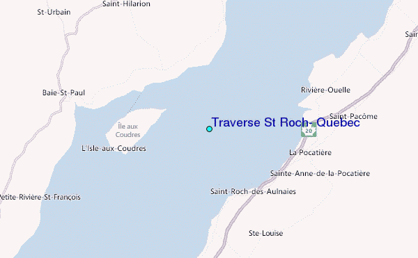 Traverse St Roch, Quebec Tide Station Location Map