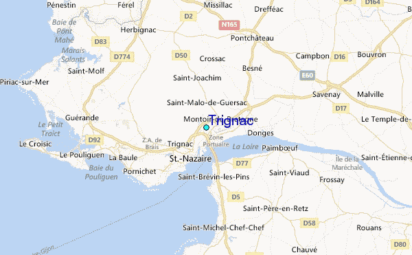 Trignac Tide Station Location Map