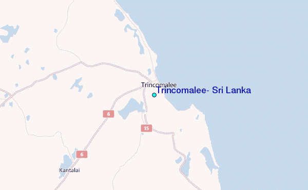 Trincomalee, Sri Lanka Tide Station Location Map
