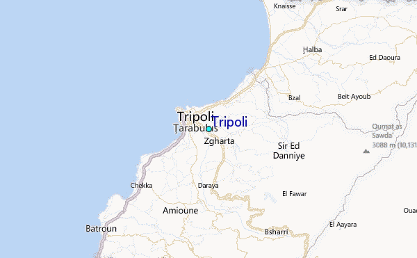 Tripoli Tide Station Location Map
