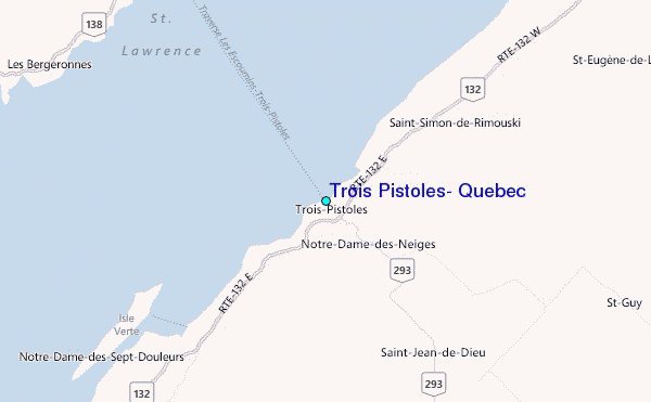 Trois Pistoles, Quebec Tide Station Location Map