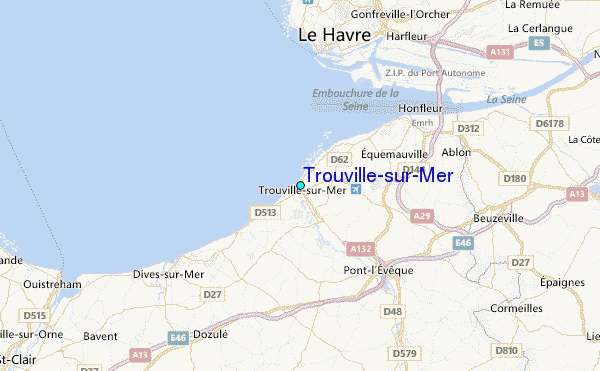 Trouville-sur-Mer Tide Station Location Map