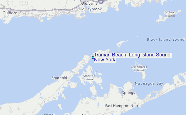 Truman Beach, Long Island Sound, New York Tide Station Location Map